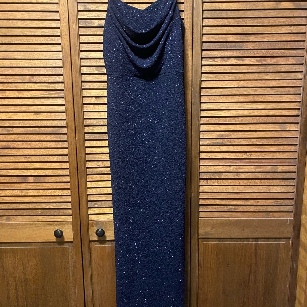 As U Wish Sparkling Midnight Blue Prom Dress